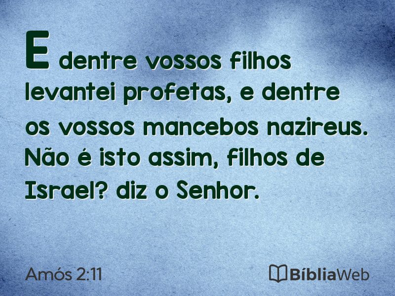 Amós 2:11 em imagem para compartilhar