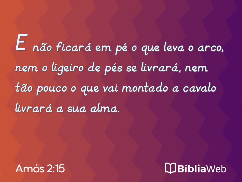 Amós 2:15 em imagem para compartilhar
