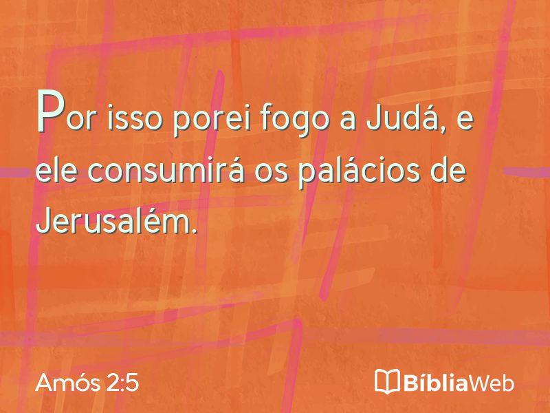 Amós 2:5 em imagem para compartilhar
