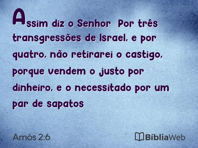 Amós 2:6 em imagem para compartilhar