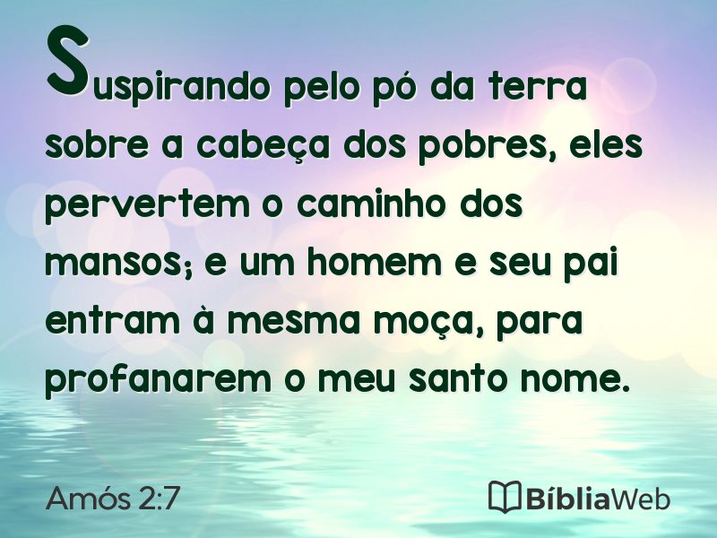 Amós 2:7 em imagem para compartilhar
