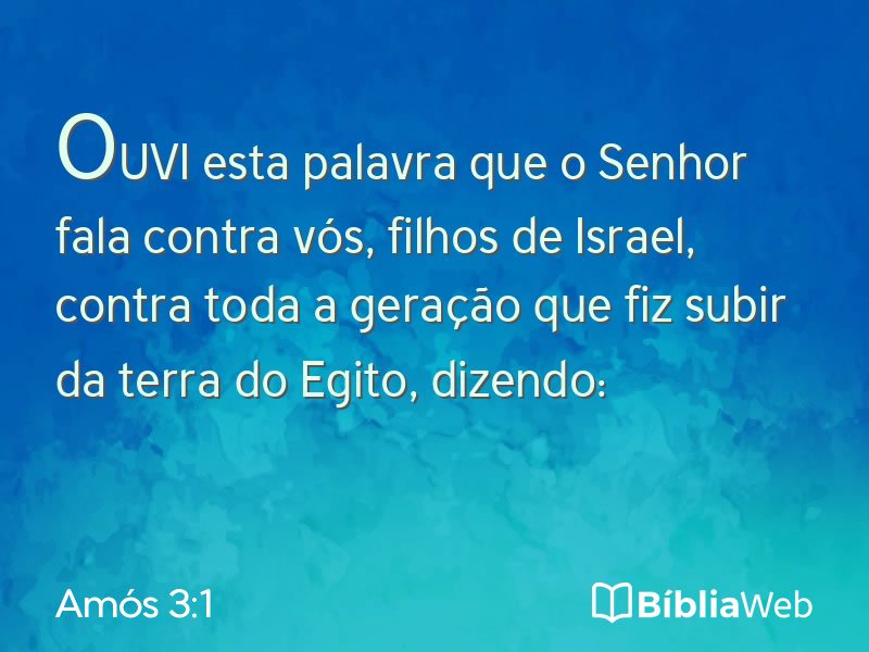 Amós 3:1 em imagem para compartilhar