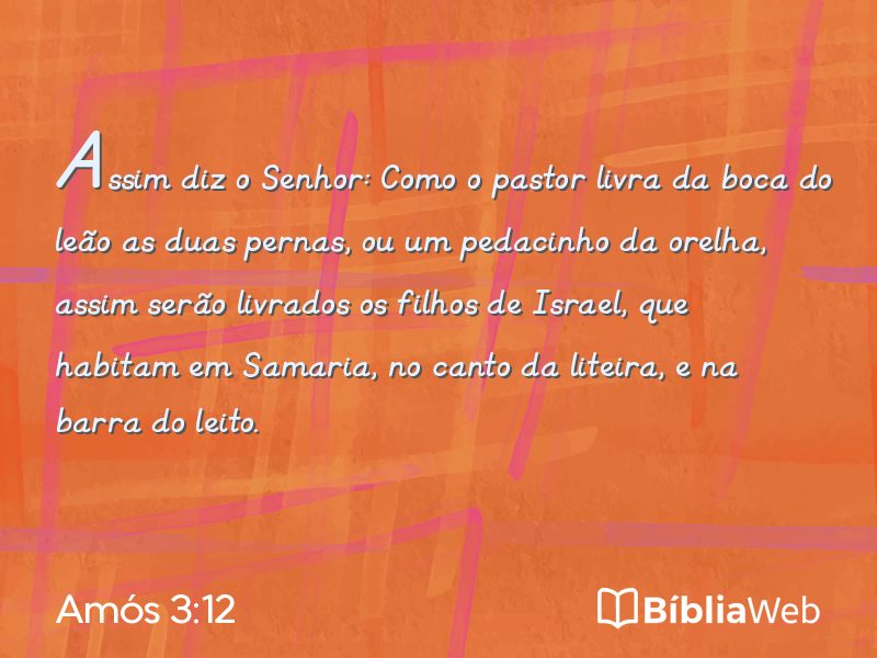 Amós 3:12 em imagem para compartilhar