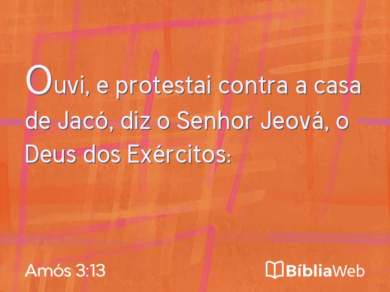 Amós 3:13 em imagem para compartilhar