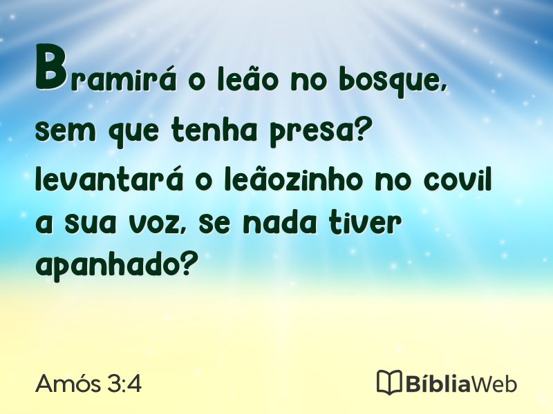 Amós 3:4 em imagem para compartilhar