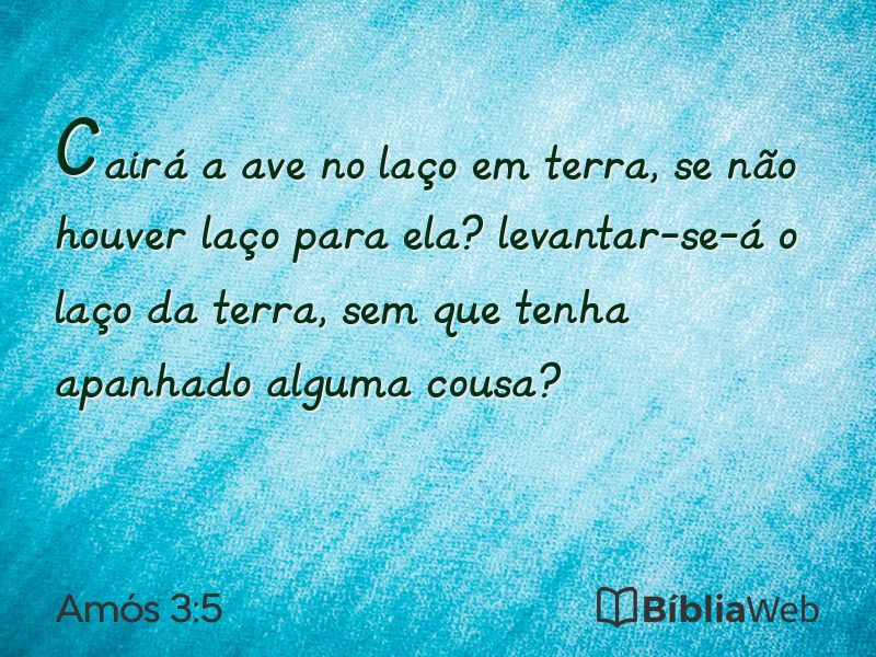 Amós 3:5 em imagem para compartilhar