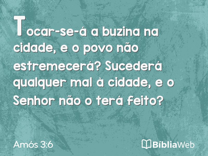 Amós 3:6 em imagem para compartilhar