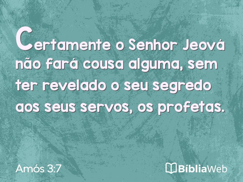 Amós 3:7 em imagem para compartilhar
