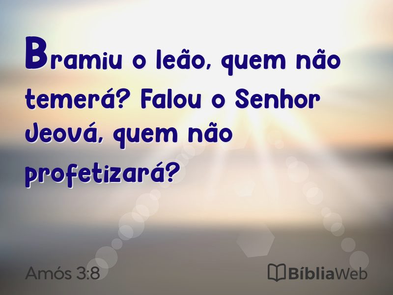 Amós 3:8 em imagem para compartilhar