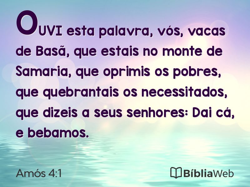Amós 4:1 em imagem para compartilhar