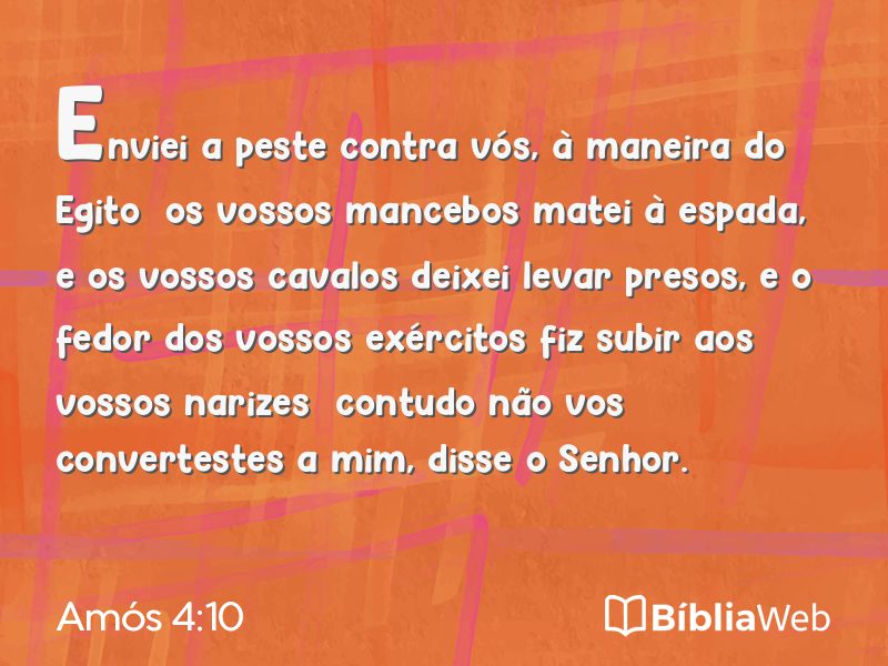 Amós 4:10 em imagem para compartilhar