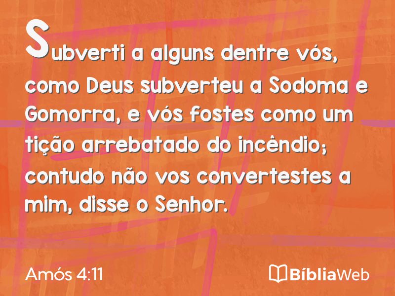 Amós 4:11 em imagem para compartilhar