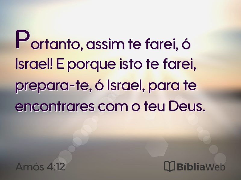 Amós 4:12 em imagem para compartilhar