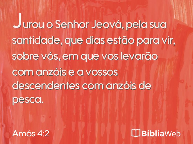 Amós 4:2 em imagem para compartilhar