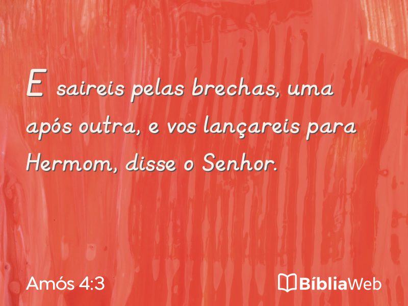 Amós 4:3 em imagem para compartilhar