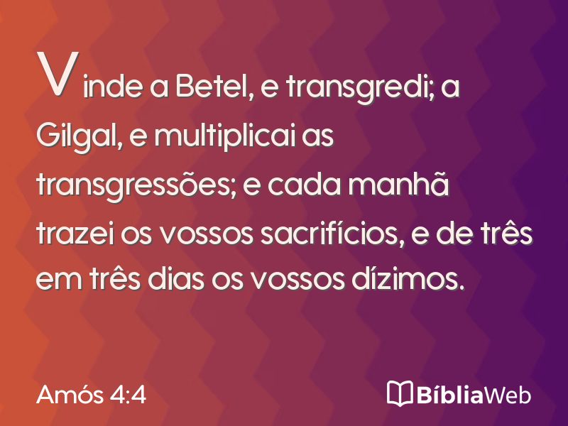 Amós 4:4 em imagem para compartilhar