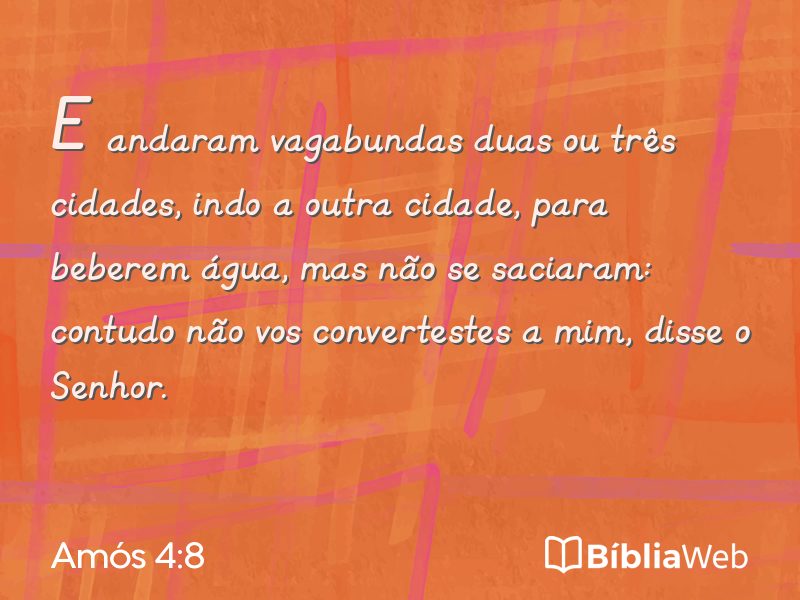 Amós 4:8 em imagem para compartilhar