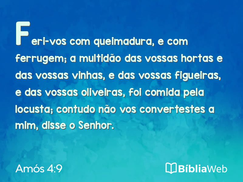 Amós 4:9 em imagem para compartilhar
