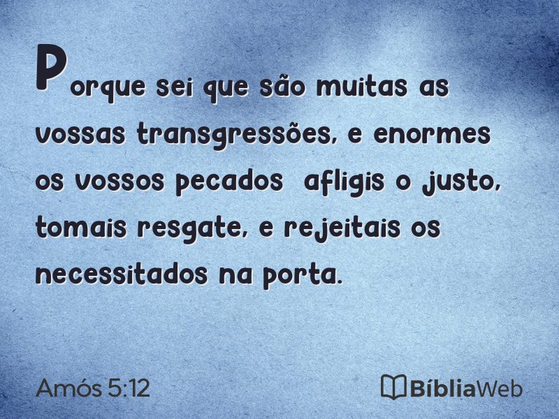 Amós 5:12 em imagem para compartilhar
