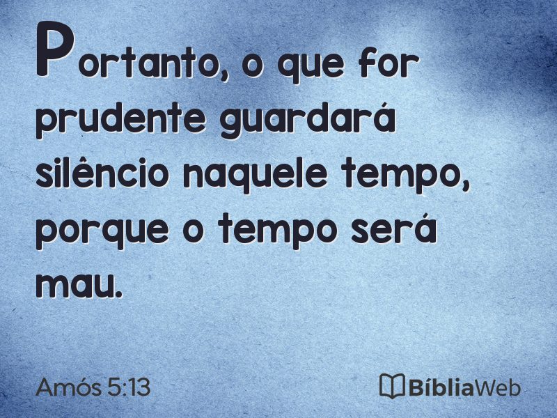 Amós 5:13 em imagem para compartilhar