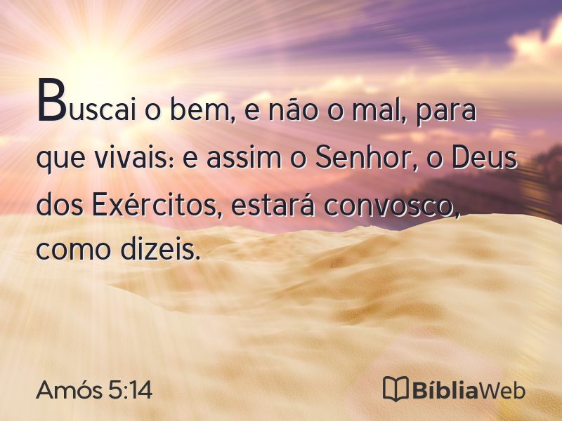 Amós 5:14 em imagem para compartilhar