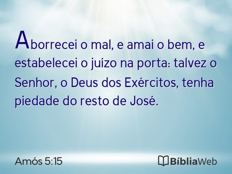 Amós 5:15 em imagem para compartilhar