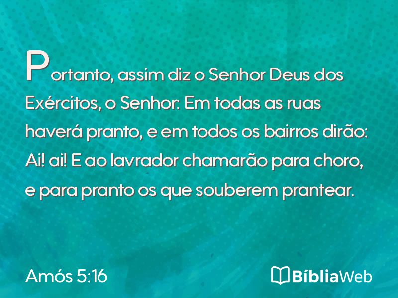 Amós 5:16 em imagem para compartilhar