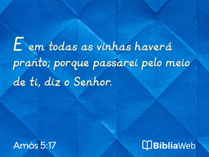 Amós 5:17 em imagem para compartilhar