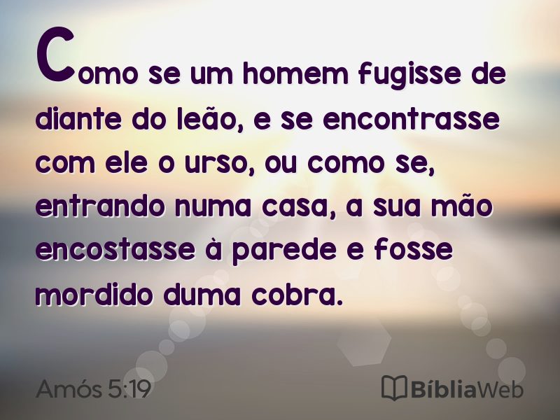 Amós 5:19 em imagem para compartilhar
