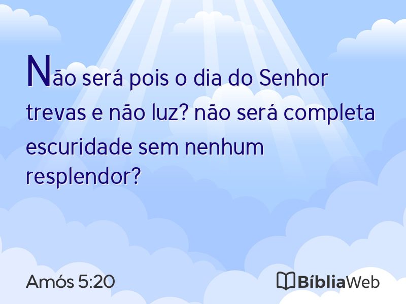 Amós 5:20 em imagem para compartilhar