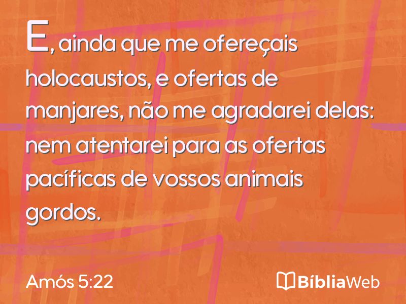 Amós 5:22 em imagem para compartilhar