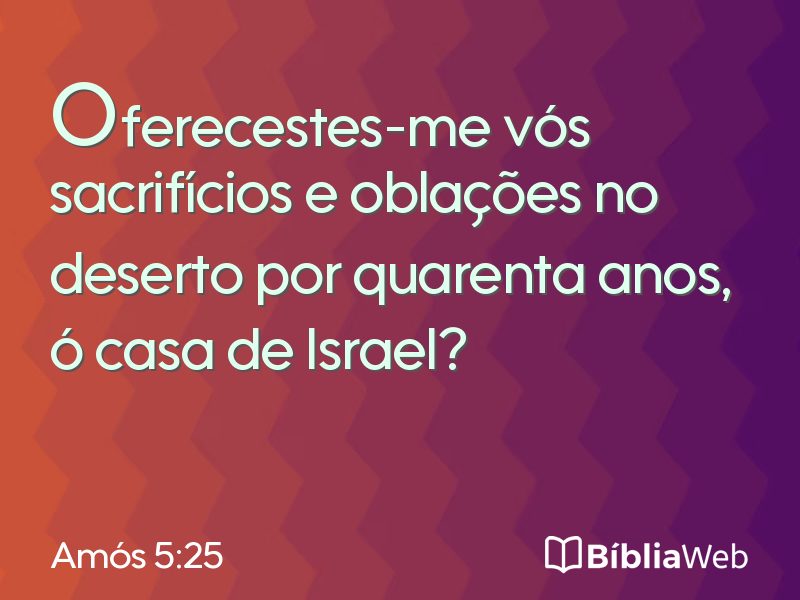 Amós 5:25 em imagem para compartilhar