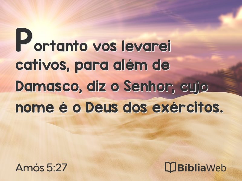 Amós 5:27 em imagem para compartilhar