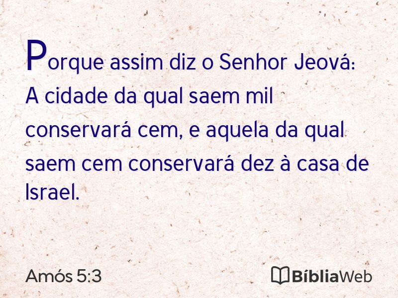 Amós 5:3 em imagem para compartilhar