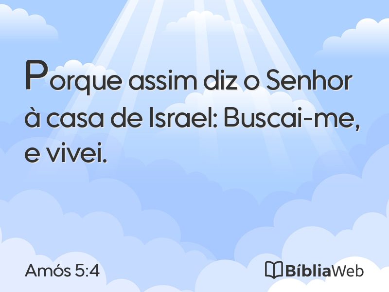 Amós 5:4 em imagem para compartilhar