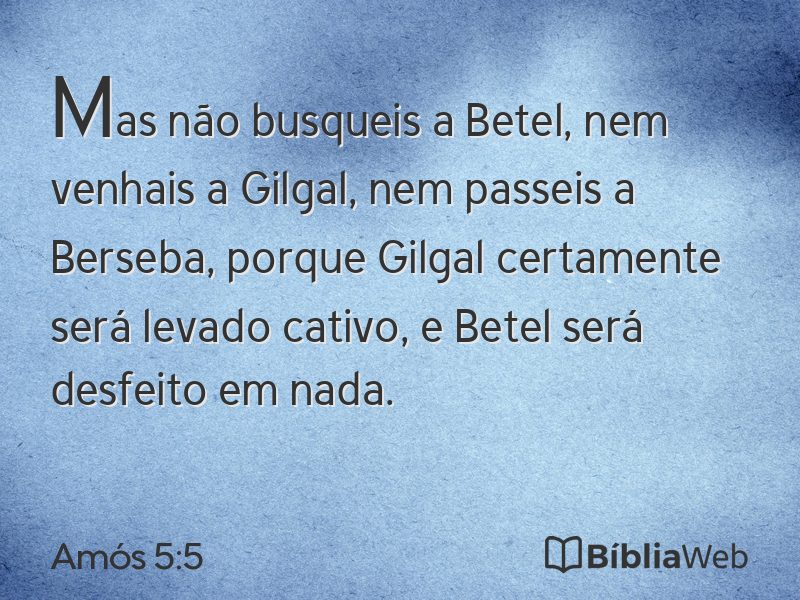 Amós 5:5 em imagem para compartilhar