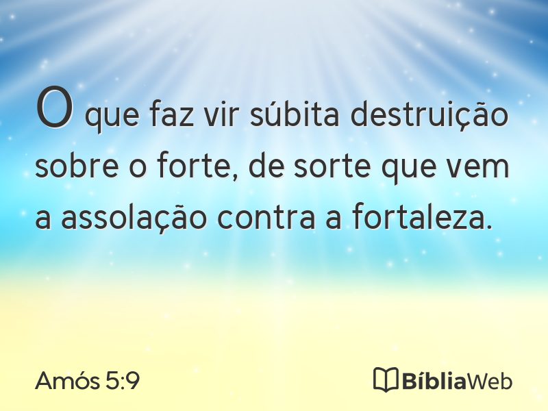 Amós 5:9 em imagem para compartilhar
