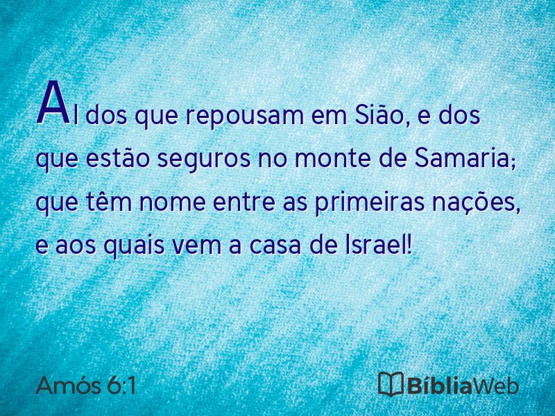 Amós 6:1 em imagem para compartilhar