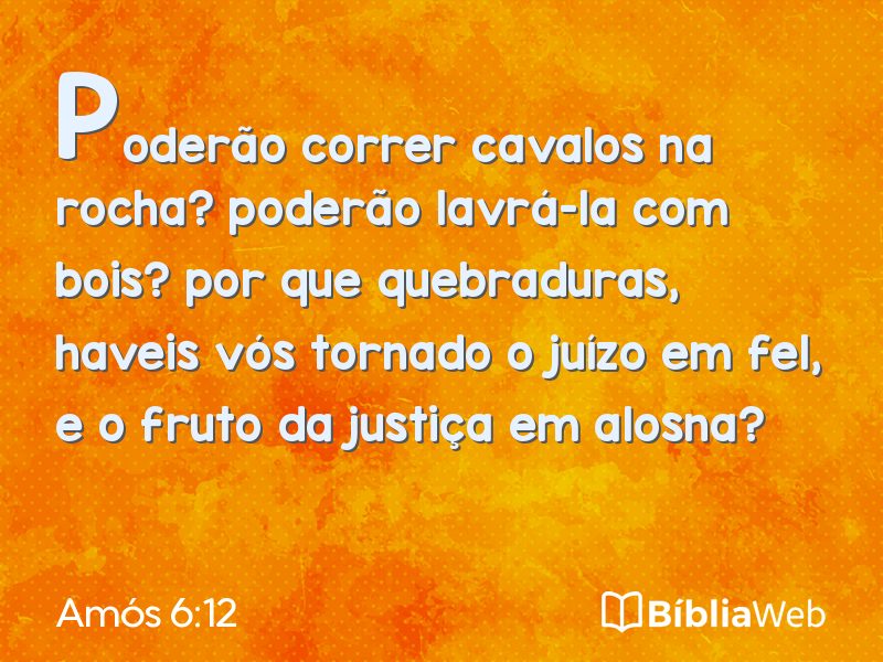 Amós 6:12 em imagem para compartilhar