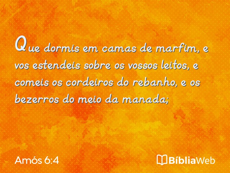 Amós 6:4 em imagem para compartilhar