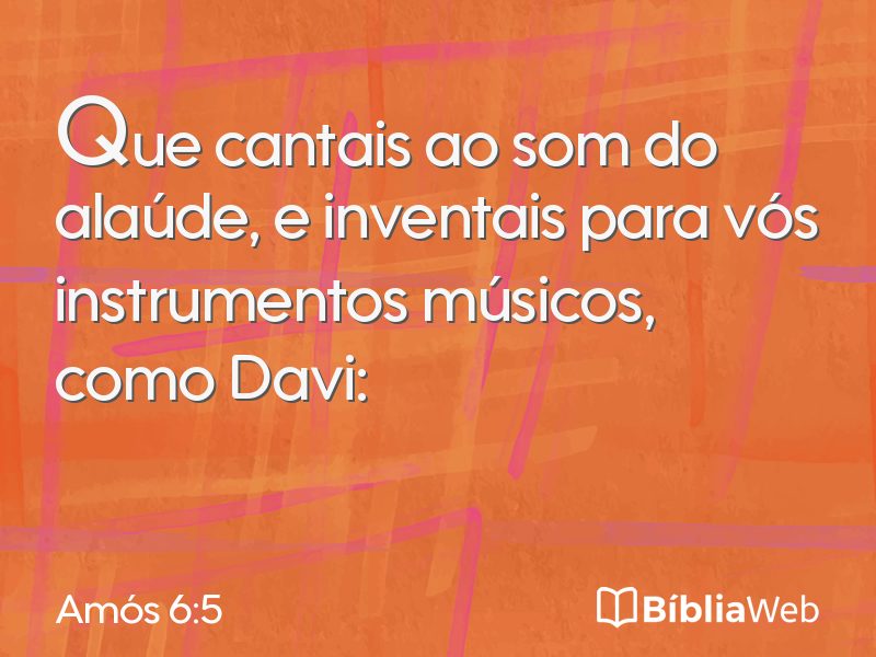 Amós 6:5 em imagem para compartilhar