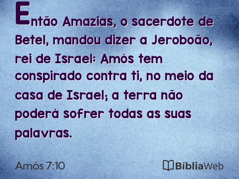 Amós 7:10 em imagem para compartilhar