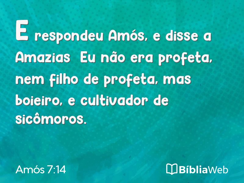 Amós 7:14 em imagem para compartilhar