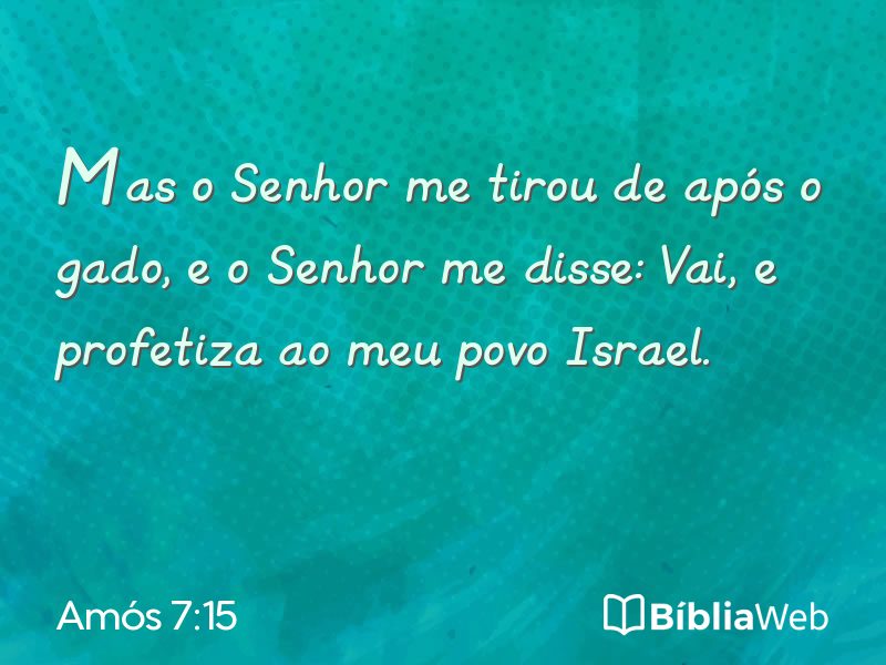 Amós 7:15 em imagem para compartilhar