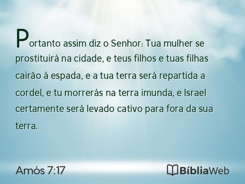 Amós 7:17 em imagem para compartilhar