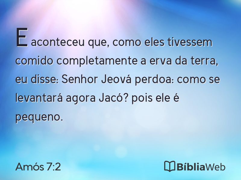 Amós 7:2 em imagem para compartilhar