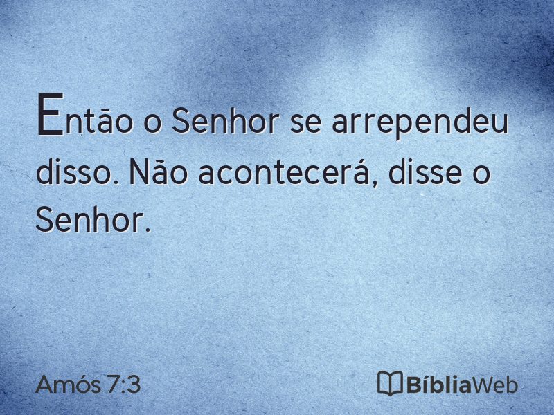 Amós 7:3 em imagem para compartilhar