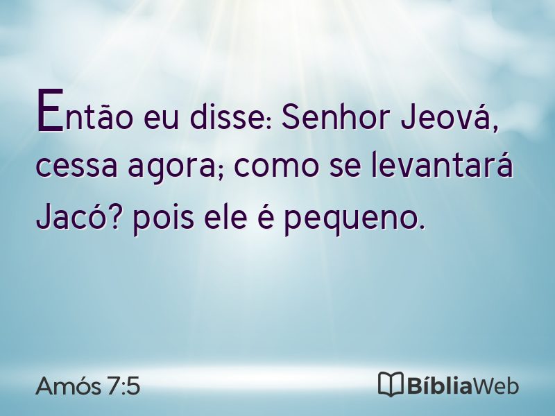 Amós 7:5 em imagem para compartilhar