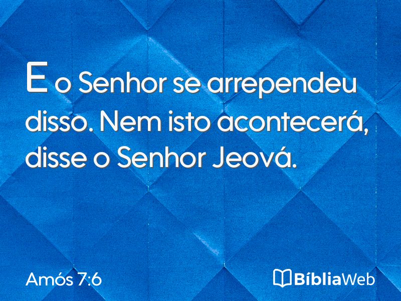 Amós 7:6 em imagem para compartilhar