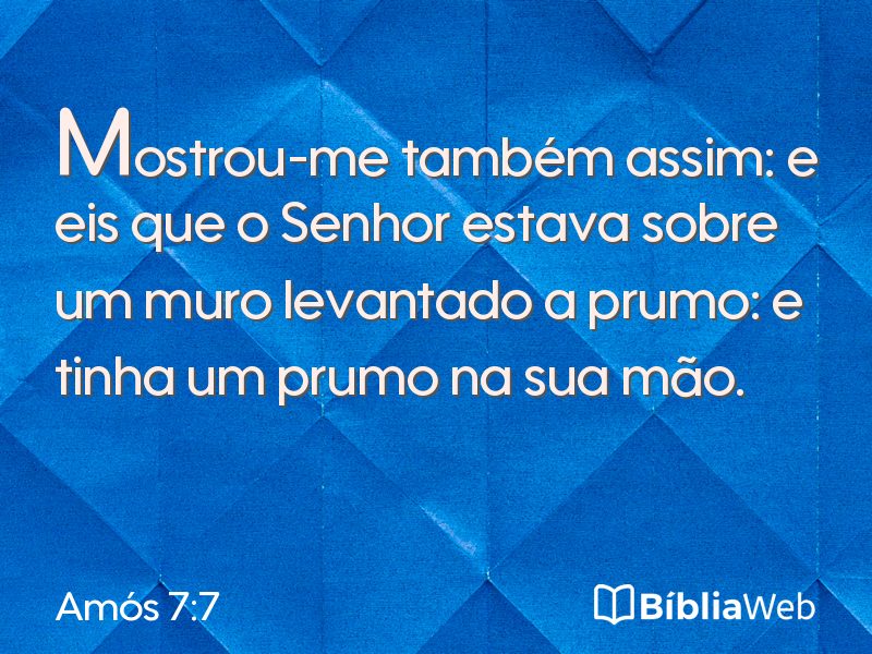 Amós 7:7 em imagem para compartilhar